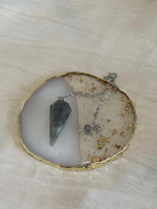 Pendule Hexagonal Labradorite