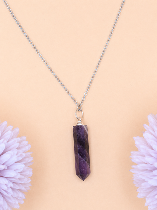 Collier Pendule Améthyste | Sérénité & Intuition