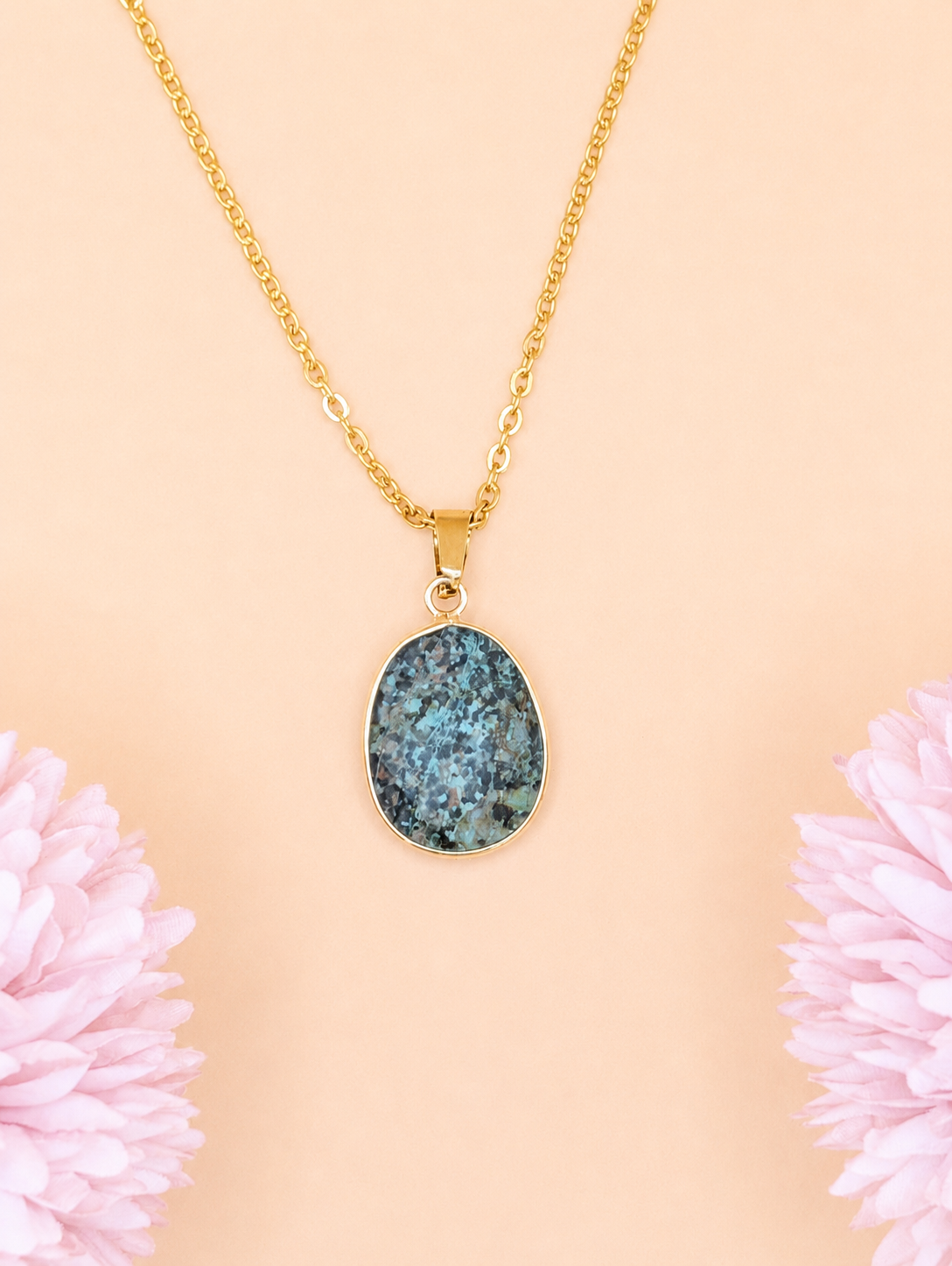 Collier Ovale Turquoise | Protection & Communication