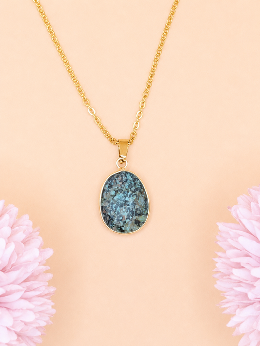 Collier Ovale Turquoise | Protection & Communication
