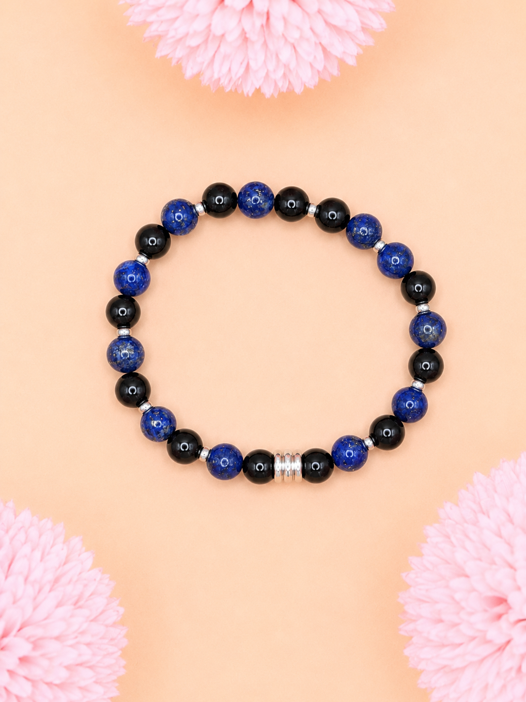 Bracelet Célyos Lapis Lazuli & Onyx | Clarté & Assurance