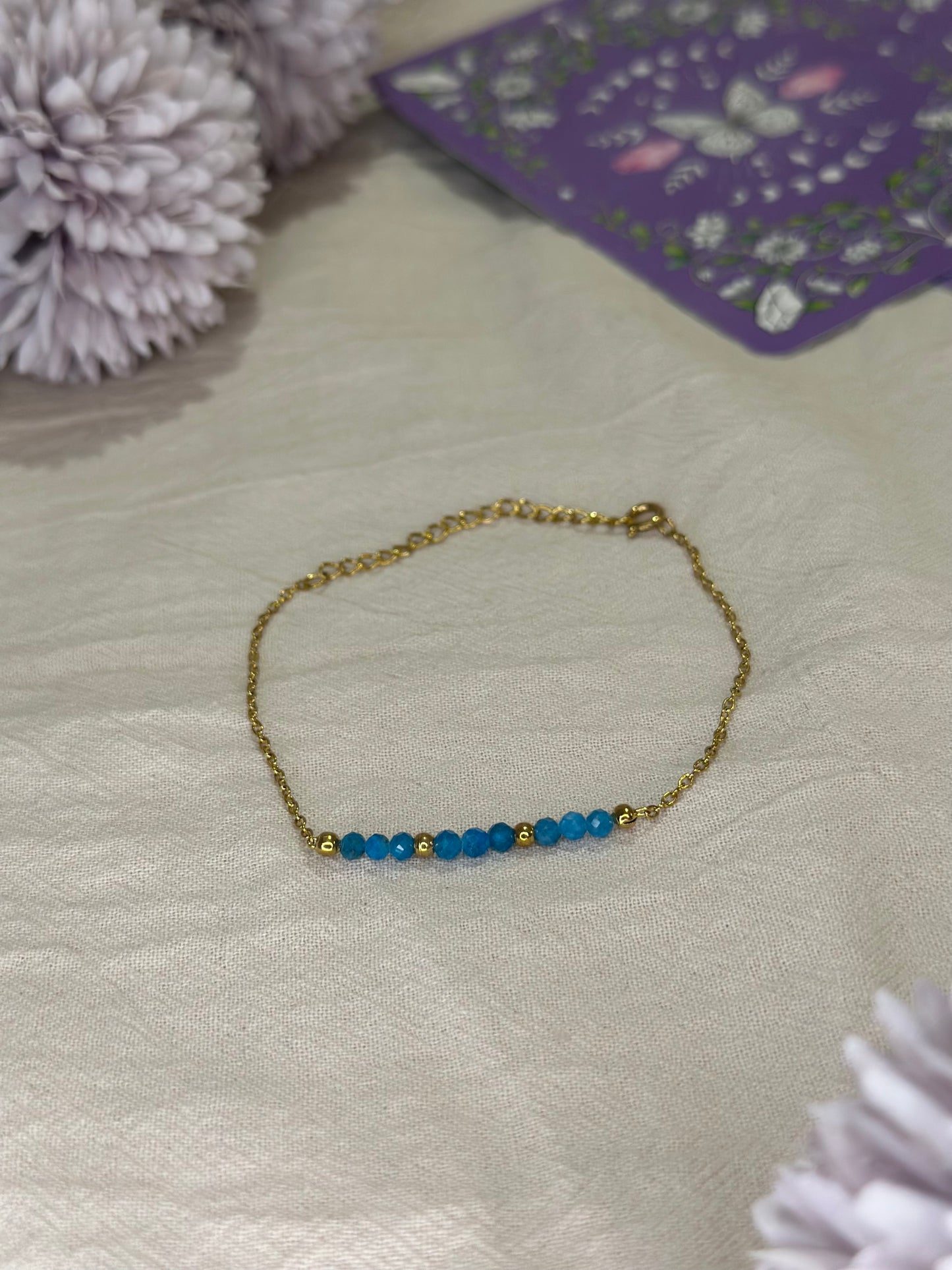 Bracelet Zéna doré Apatite | Inspiration & Expression