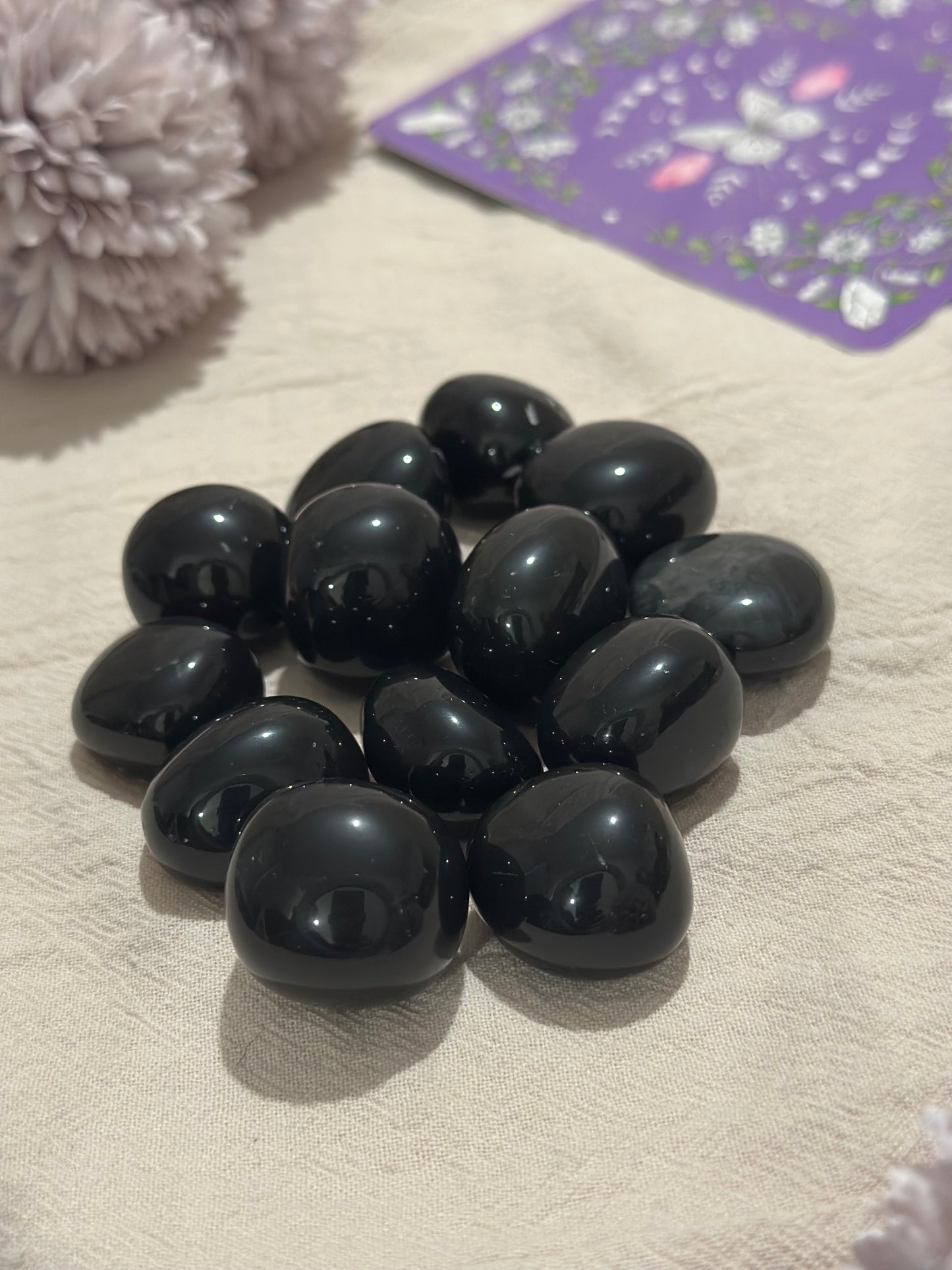 Pierre Roulée Obsidienne Noire | Ancrage & Protection - DENILYA