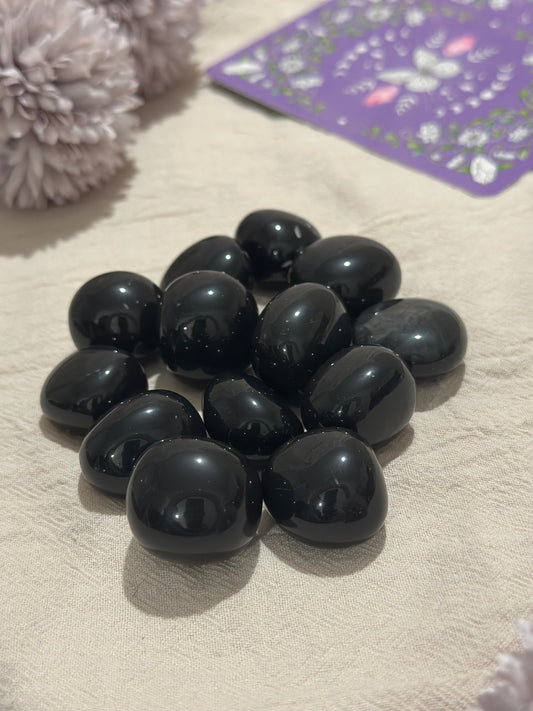 Pierre Roulée Obsidienne Noire | Ancrage & Protection - DENILYA
