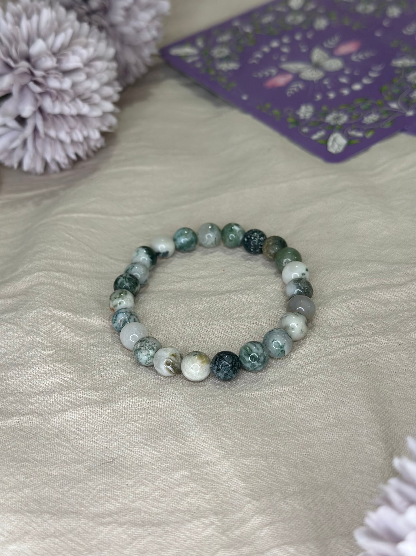 Bracelet Agate Mousse | Équilibre & Renouveau - DENILYA