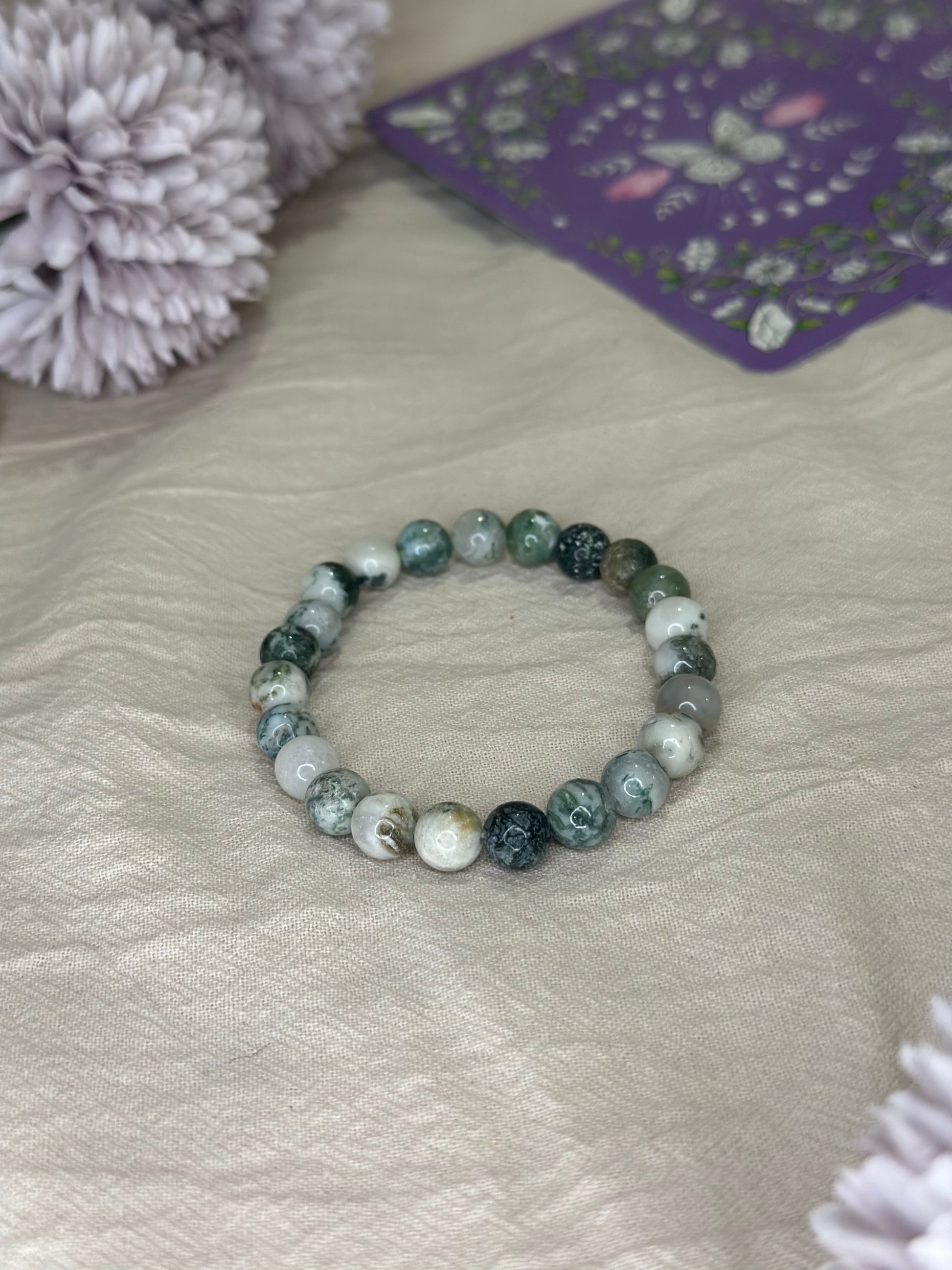 Bracelet Agate Mousse | Équilibre & Renouveau - DENILYA