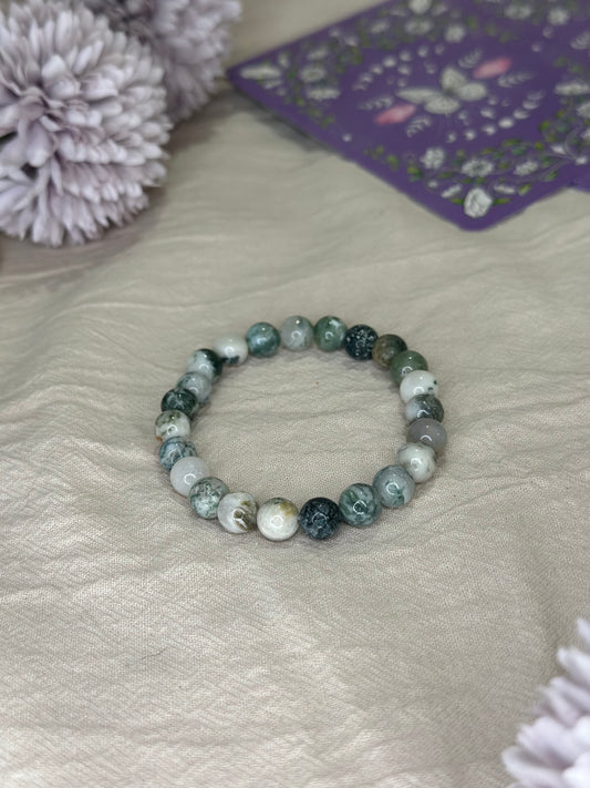 Bracelet Agate Mousse | Équilibre & Renouveau
