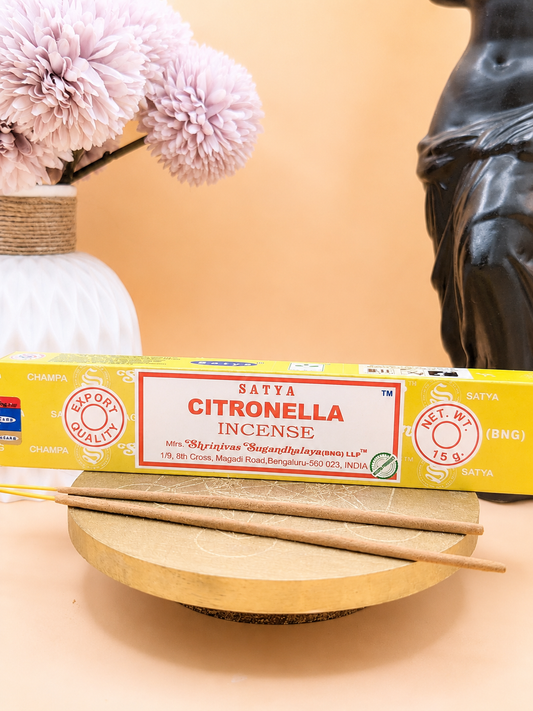 Encens Satya – Citronnelle | Fraîcheur & Clarté