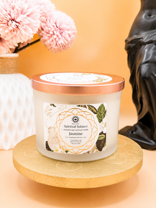 Bougie Green Tree Cristal de Roche & Jasmin | Clarté & Harmonie