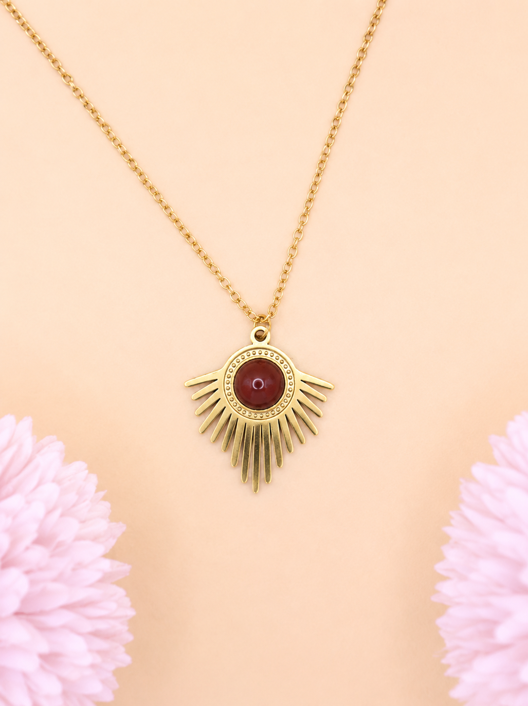 Collier Néphra Jaspe Rouge | Vitalité & Ancrage