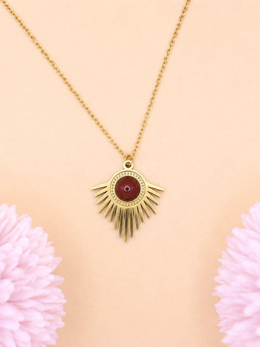 Collier Néphra Jaspe Rouge | Vitalité & Ancrage