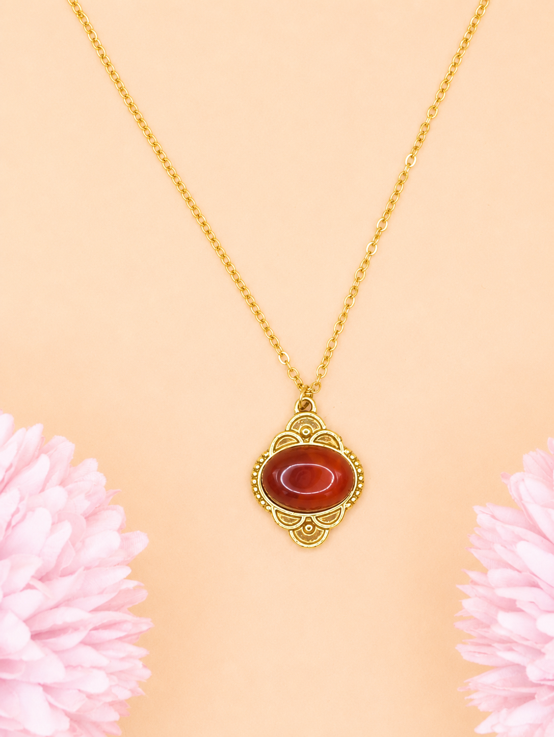 Collier Zola Cornaline | Vitalité & Confiance