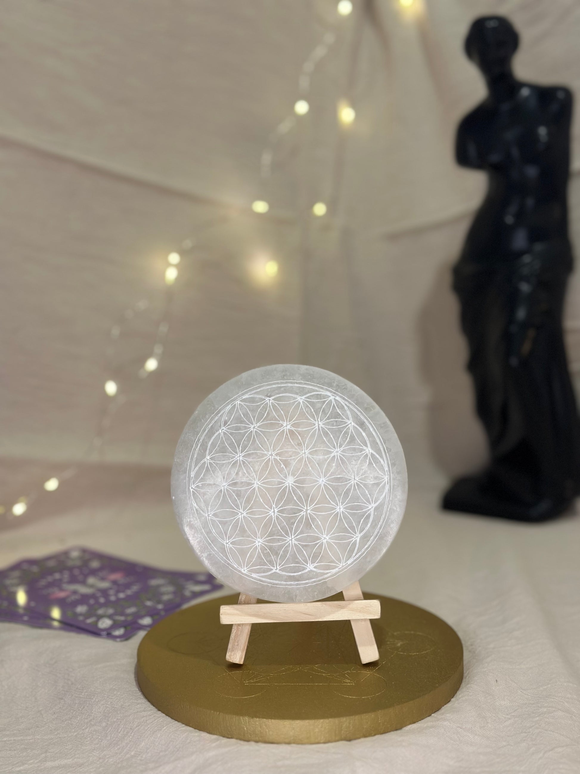 Porte-Encens Sélénite | Fleur de Vie - DENILYA