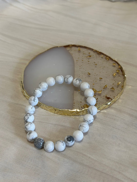 Bracelet Howlite – Sommeil & Sérénité