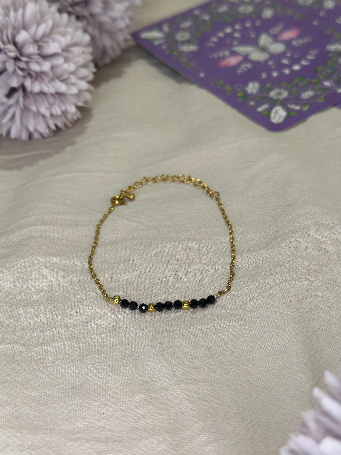 Bracelet Zéna doré Spinelle | Protection & Ancrage