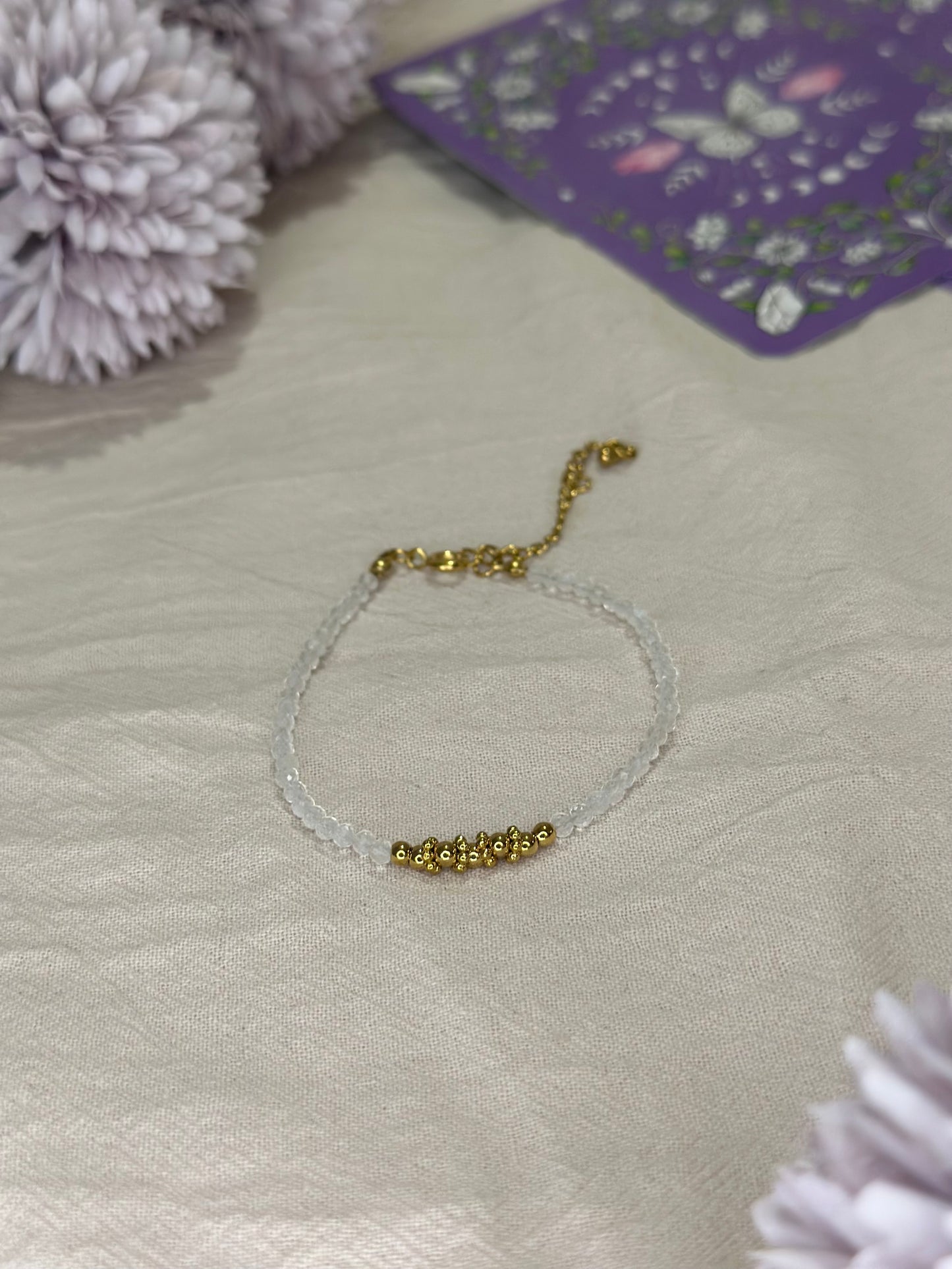 Bracelet Aléa doré Cristal de Roche | Clarté & Harmonie
