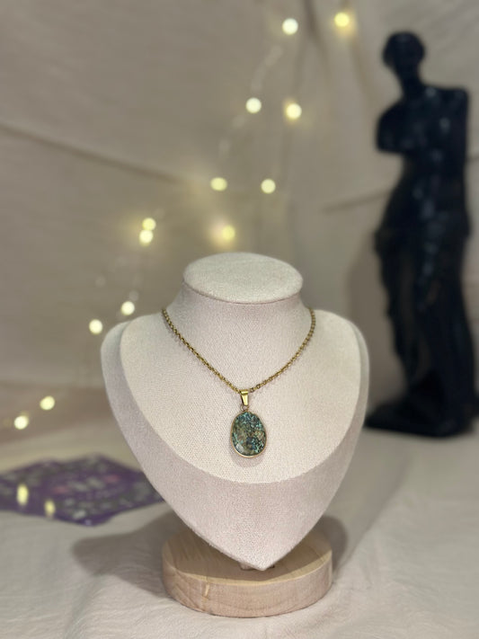 Collier Ovale Turquoise | Protection & Communication