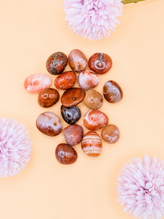 Pierre Roulée Agate Rouge | Ancrage & Vitalité